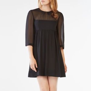 BCBG BLACK Morgan Silk Chiffon Dress